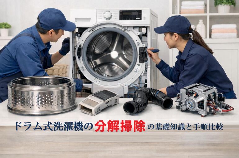 ドラム式洗濯機の分解掃除の基礎知識と手順比較｜失敗例・メーカー別 