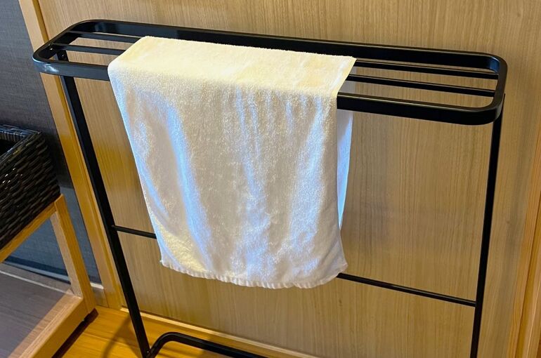 12ドラム式洗濯機 バスタオル掛け